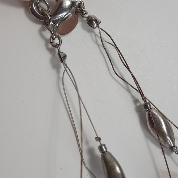 Chico's Multi-Strand Invisible Statement Necklace with Stone Beads - Picture 8 of 11